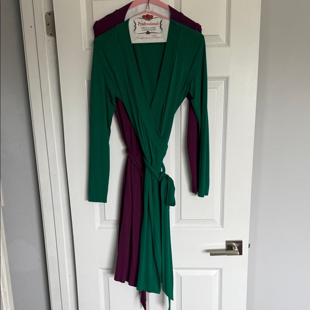 Banana Republic Green and Purple Long Sleeve Dresses - comes with both